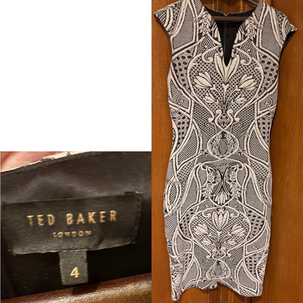 Ted Baker Monochrome Floral Dress